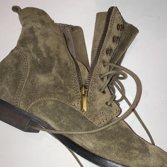 Sam Edelman Army Green Mackay Suede Boots - Picture 10 of 12